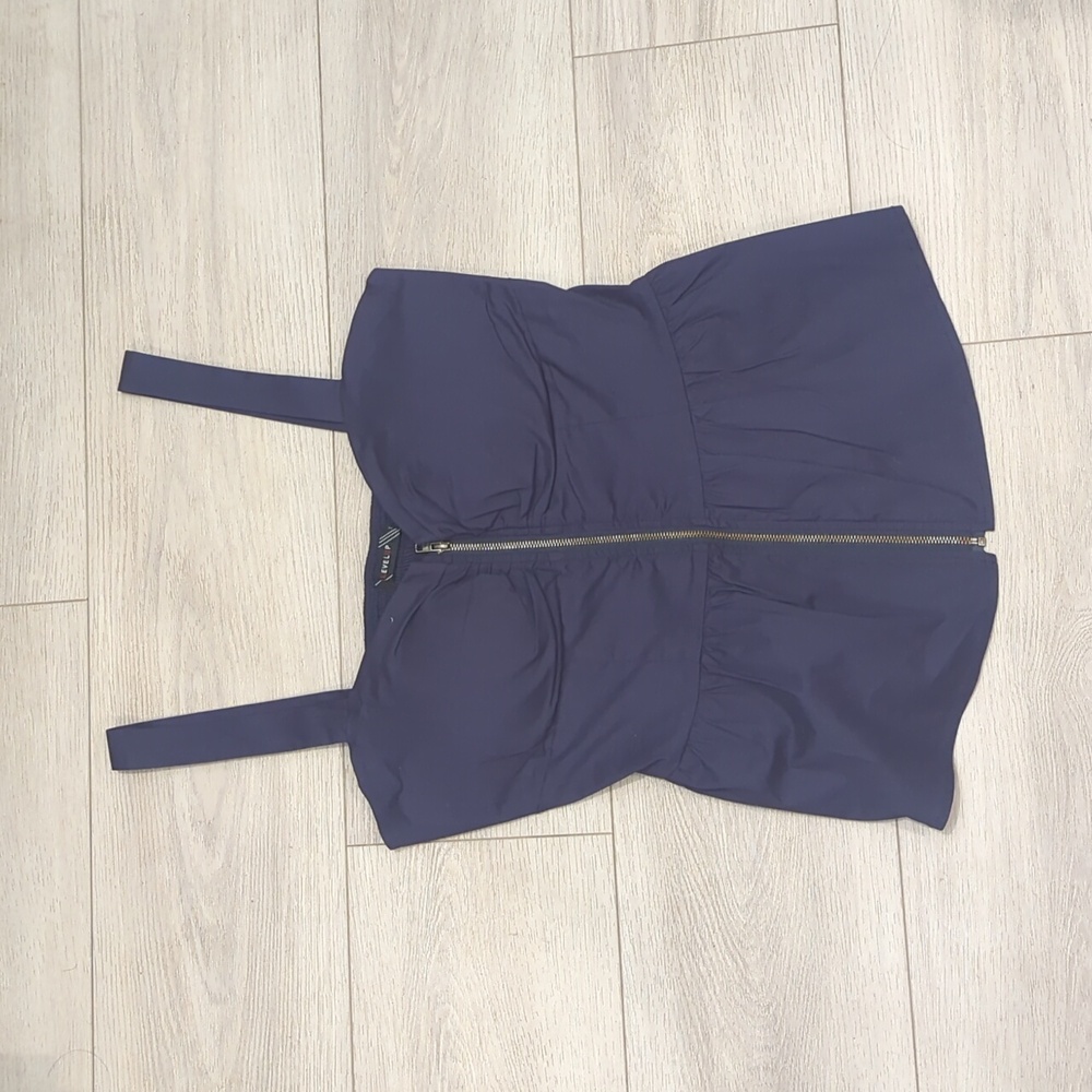 Blue Zip Up Top